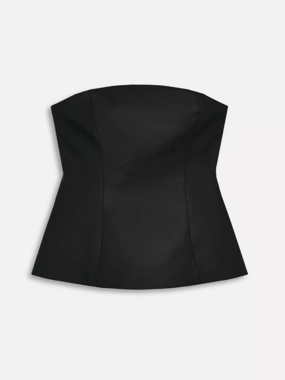 Zara Black Strapless Peplum Bustier